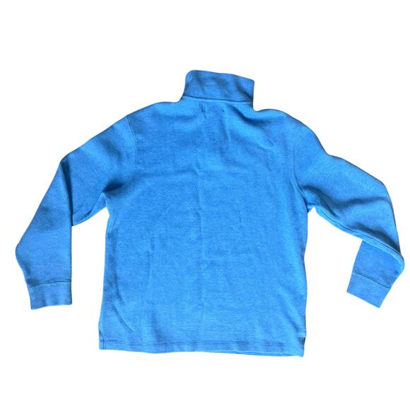 Vintage 90s Polo by Ralph Lauren Blue Cotton Quarter Zip Sweater Size Large - Picture 2 of 4